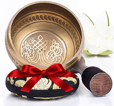 Silent Mind Bronze Mantra Silent Mind Tibetan Singing Bowl Set