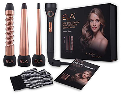 ELA Hair Curling Iron and Wand Set