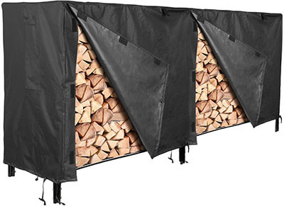 Femor Log Rack Cover, 600D Waterproof Patio Firewood Rack Cover- Heavy Duty