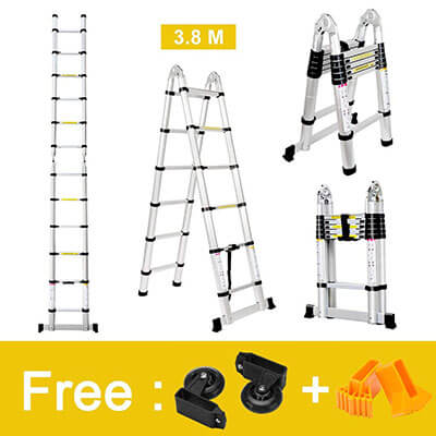 Finether Aluminum Telescopic Extension Ladder