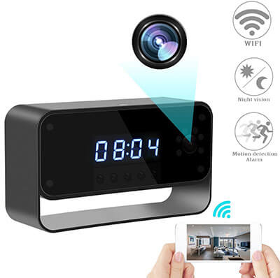 RZATU Hidden Alarm Clock Camera