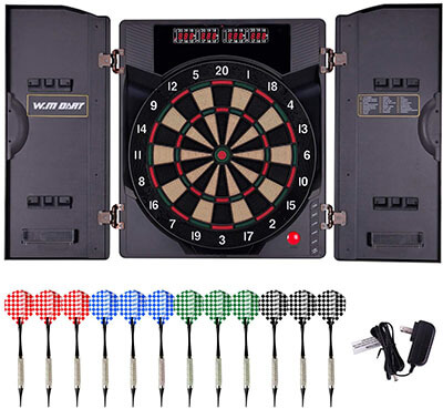 WIN.MAX Electronic Dartboard Set with Cabinet