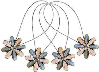 CM Cosmos Magnetic Flower Curtain Clips Tiebacks Holdbacks