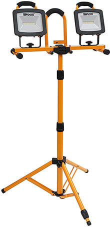 Woods WL40236S LED Dual Head Portable Work Light on Steel Tripod