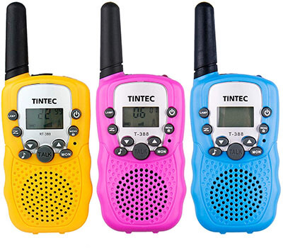 Tintec 3 Pack Walkie Talkies, 22 Channels 2 Ways Radio Toy