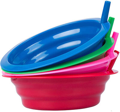 Cibi Kitchens Cereal Bowl with Straws
