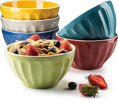 KooK Assorted Colors Ceramic Bowls