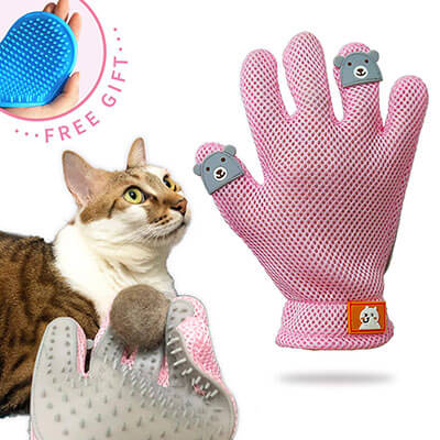 FURBB Pet Grooming Glove Deshedding Brush Glove