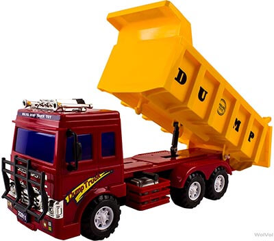 WolVol Big Dump Truck Toy Solid Plastic Heavy Equipment Vehicle Toy