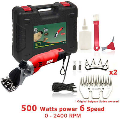 Sheep Shears Pro 500W Heavy Duty Electric Shearing Clippers with 6 Speed