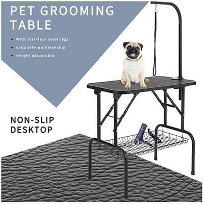 LEIBOU 32'' Professional Foldable Pet Dog Grooming Table Heavy-Duty- Foldable