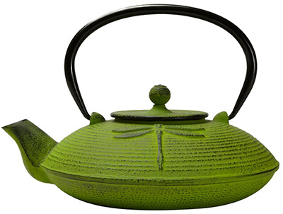 Primula PCI-5228 Green Dragonfly Japanese Tetsubin Cast Iron Teapot