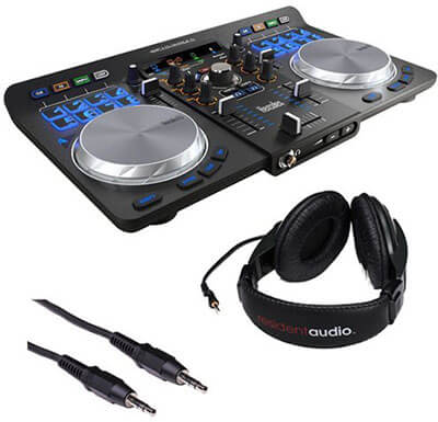 Hercules Universal DJ Bluetooth Controller with R100 Stereo Headphones