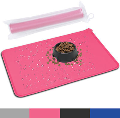 HOOSUN Pet Silicone Bowl Mat, Pet Feeding Mat