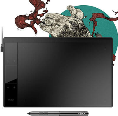 VEIKK A30 Graphics Drawing Tablet -8192 Levels Battery-Free Pen Active Area