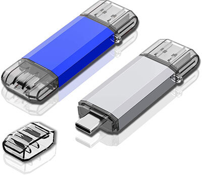 Sanfeya 2 Pack USB 3.0 Type C Dual OTG Flash Drive USB C - 32GB