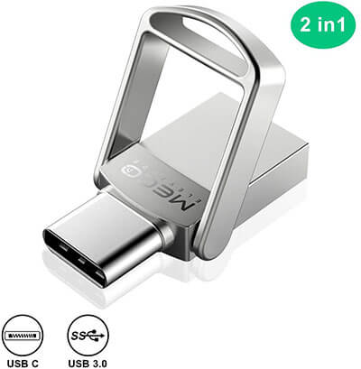 MECO Type C Flash Drive, 32GB 2 in 1 OTG USB C+ USB 3.0 Dual Drive