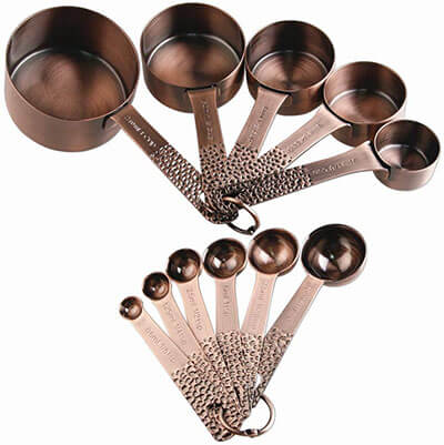Lucky Plus Copper-Plated Stainless Steel Measuring Cup