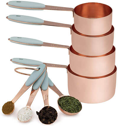 Cook with Color 8 Piece Copper Measuring Cups