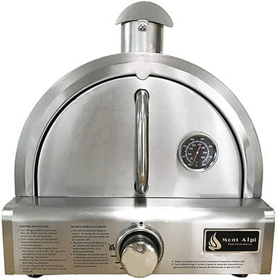 Mont Alpi MAPZ-SS Table Top Gas Pizza Oven, Large, Stainless Steel