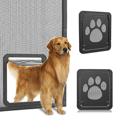 OWNPETS Automatic Lockable Black Door for Small Dog and Cat Gate