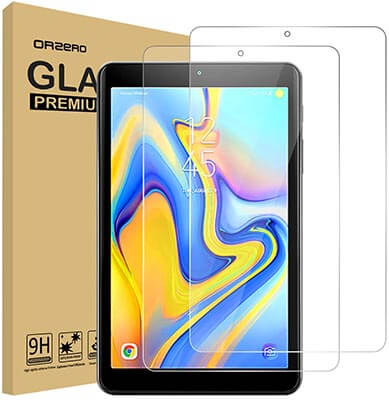 Orzero Samsung Galaxy Tab A 8.0-inch 2018 SM-T387- Glass Screen Protector