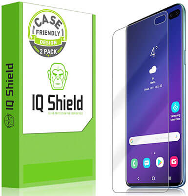 IQShield LiQuidSkin HD Clear Full Coverage Screen Protector for Galaxy S10 Plus