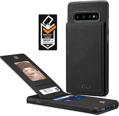 Spaysi Slim Galaxy S10 Plus Folio Leather Case with Flip Cover