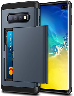 SAMONPOW Galaxy S10 Plus Case Hybrid Galaxy S10 Plus Wallet Case with Card Slot