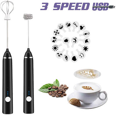 Flow.month Rechargeable Milk Frother Handheld Electric Foam Maker
