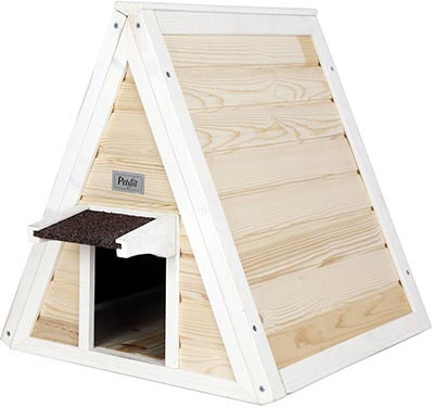 Petsfit Outdoor/Indoor Cat Shelter Feral Cat, Wooden Cat Condo