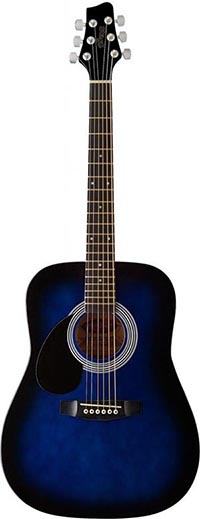 Austin Bazaar Bundles Starion ST-SW201 Left- Handed 3/4 Sized Dreadnought Acoustic Guitar