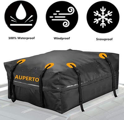 AUPERTO Waterproof Roof Storage Bag for Truck ATV Canvas Jeep