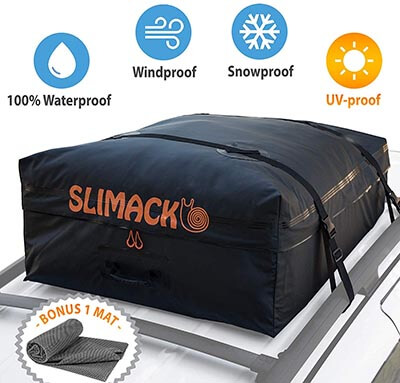 Slimack Rooftop Cargo Carrier Waterproof Luggage Carrier with Mat