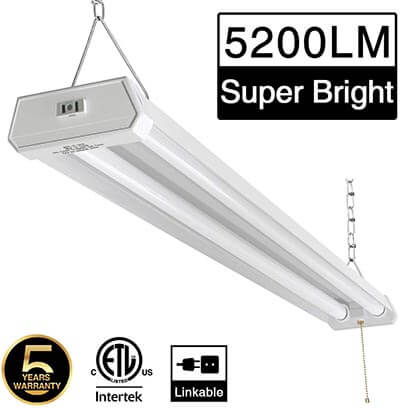 ZJOJO Linkable LED 42W 5200lm Shop Light for Garage 4FT, 6000-6500K