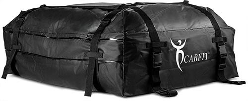 FitPlus Roof Cargo Bag 15 Cubic Feet Stylish Car Roof Bag