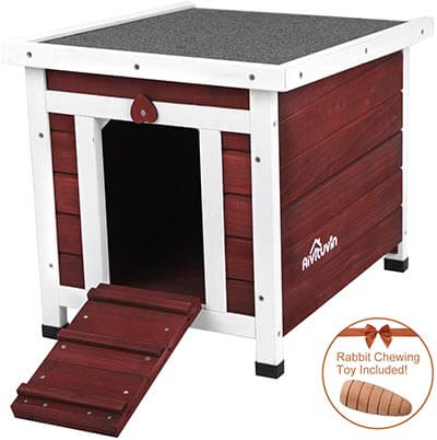 Aivituvin Wooden Dog/Cat House Outdoor and Indoor, Feral Pet Houses