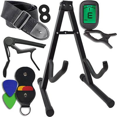 HeroFiber Guitar Accessories Kit Including Stand