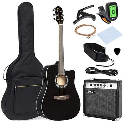 Best Choice Products 41-inch Full Size Acoustic Electric Cutaway Guitar