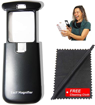 Easy Magnifier Hand-Held Lighted Magnify Glasses