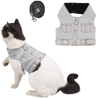 Ruri's Cat Jeans Jacket Harness Vest