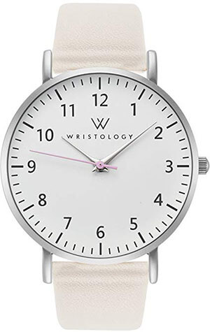 WRISTOLOGY Olivia 'Women's Silver Numbers Wrist Watch