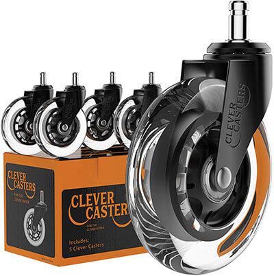 Clever Casters Office Replacement 3’’ Chair Casters