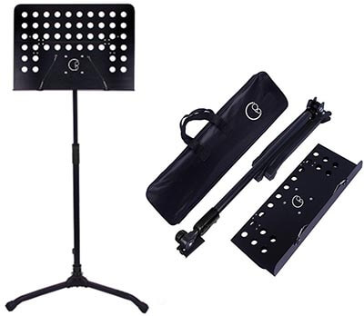 Crafty Gizmos Adjustable Folding Music Stand with Carrying Bag