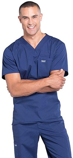 Cherokee Work-wear Professionals Men's V-Neck Scrub Top