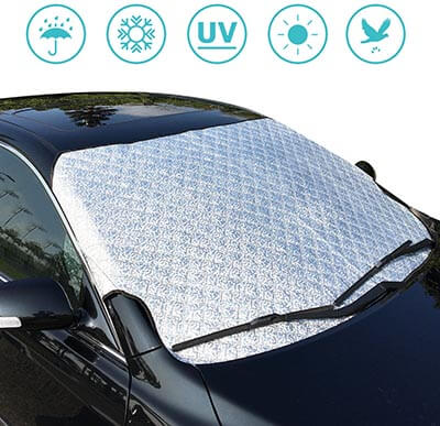 Sukceso Car Windshield Cover for Snow, Ice, and Sun