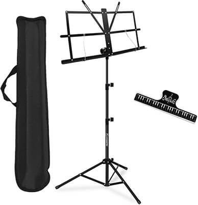 Kasonic Professional Orchestra Portable Music Stand with Music Sheet Clip Holder & Carrying Bag
