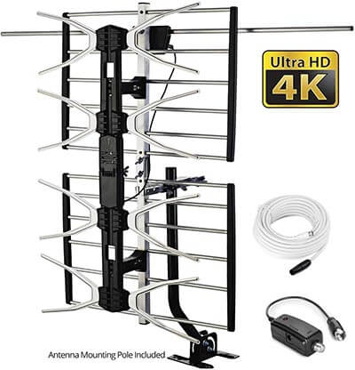 pingbingding Long Range Antenna High Gain UHF/VHF Digital Antenna Amplified Antenna, 150 Miles Range