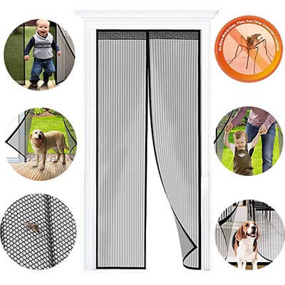 Zengest Mesh Curtain, Heavy Duty Door Screen Magnetic Closure