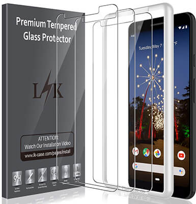 LK Screen Protector for Google Pixel 3a XL with Frame